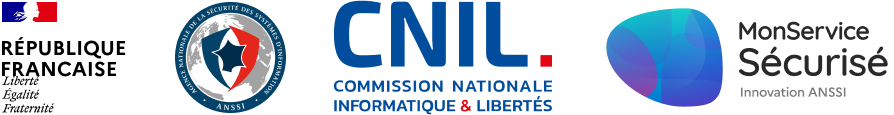 Logos ANSSI et MonServiceSécurisé